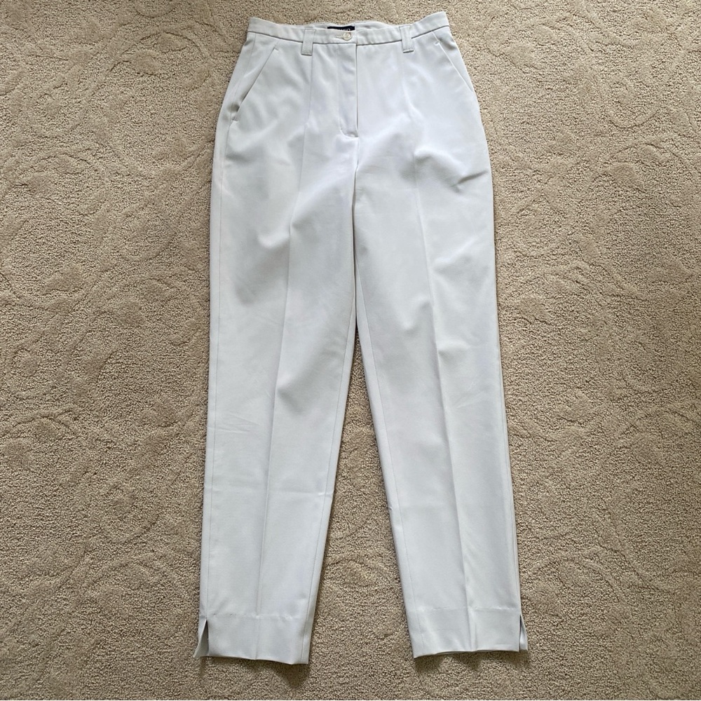 Cambio Women’s Size 4 Khaki Flat Front Regular Fit Chino Pants Business 26”x28”